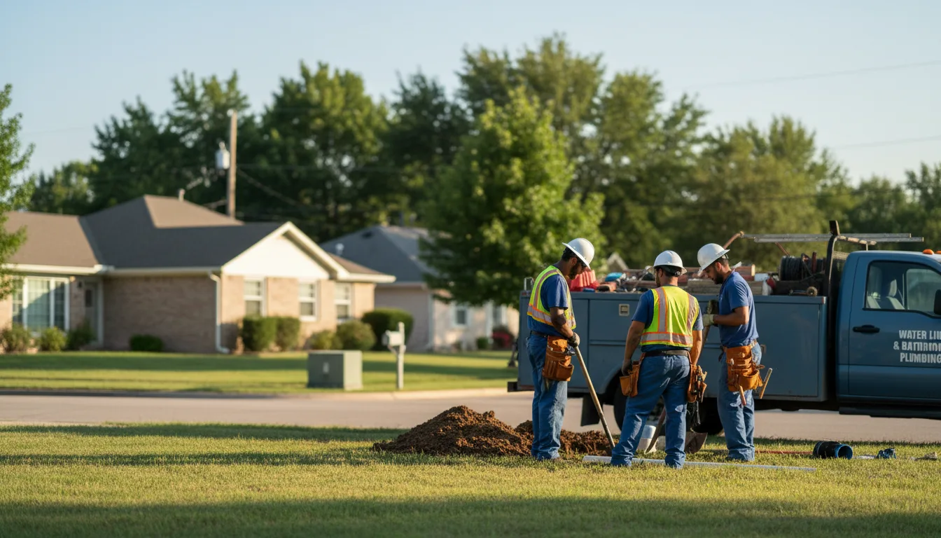 Residential water line and bathroom plumbing service in Brooklyn, CT